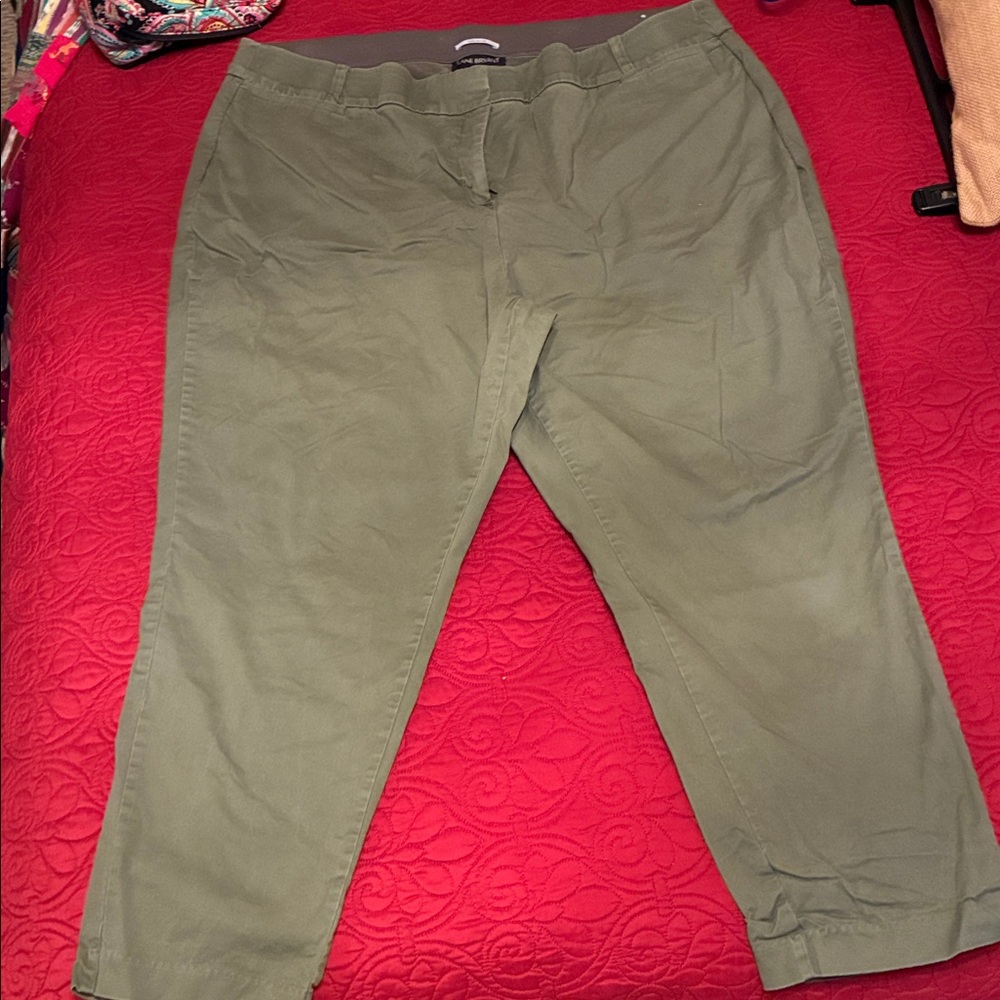 Classic Khaki Green Lane Bryant Women's Allie Pants